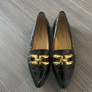 Black patent leather shoes